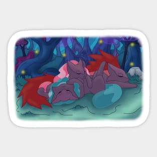 Sleepy Space Cats Sticker